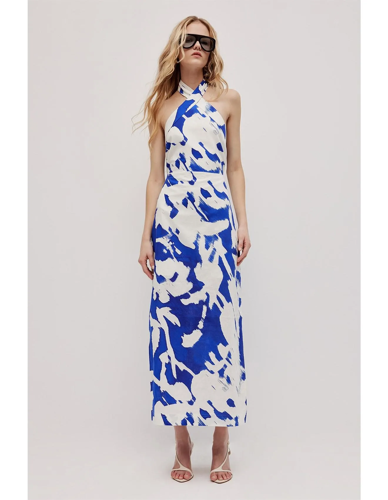 MIREYA HALTER MIDI DRESS