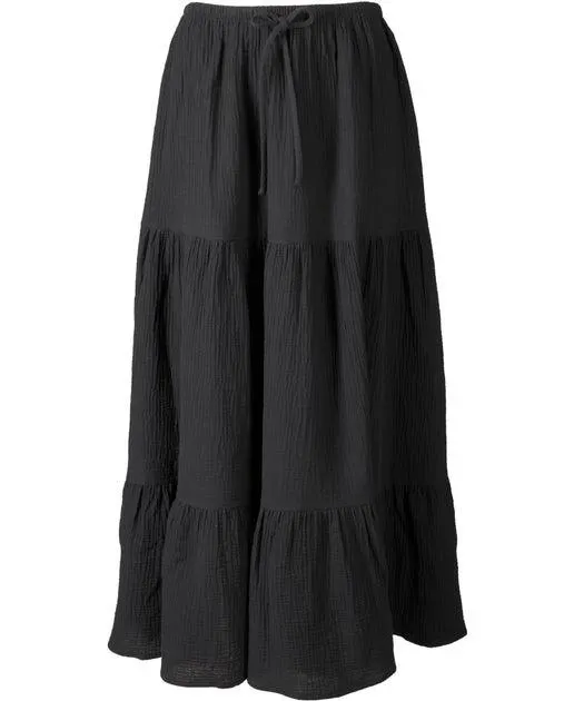 Women's Cotton Muslin Tiered Skirt