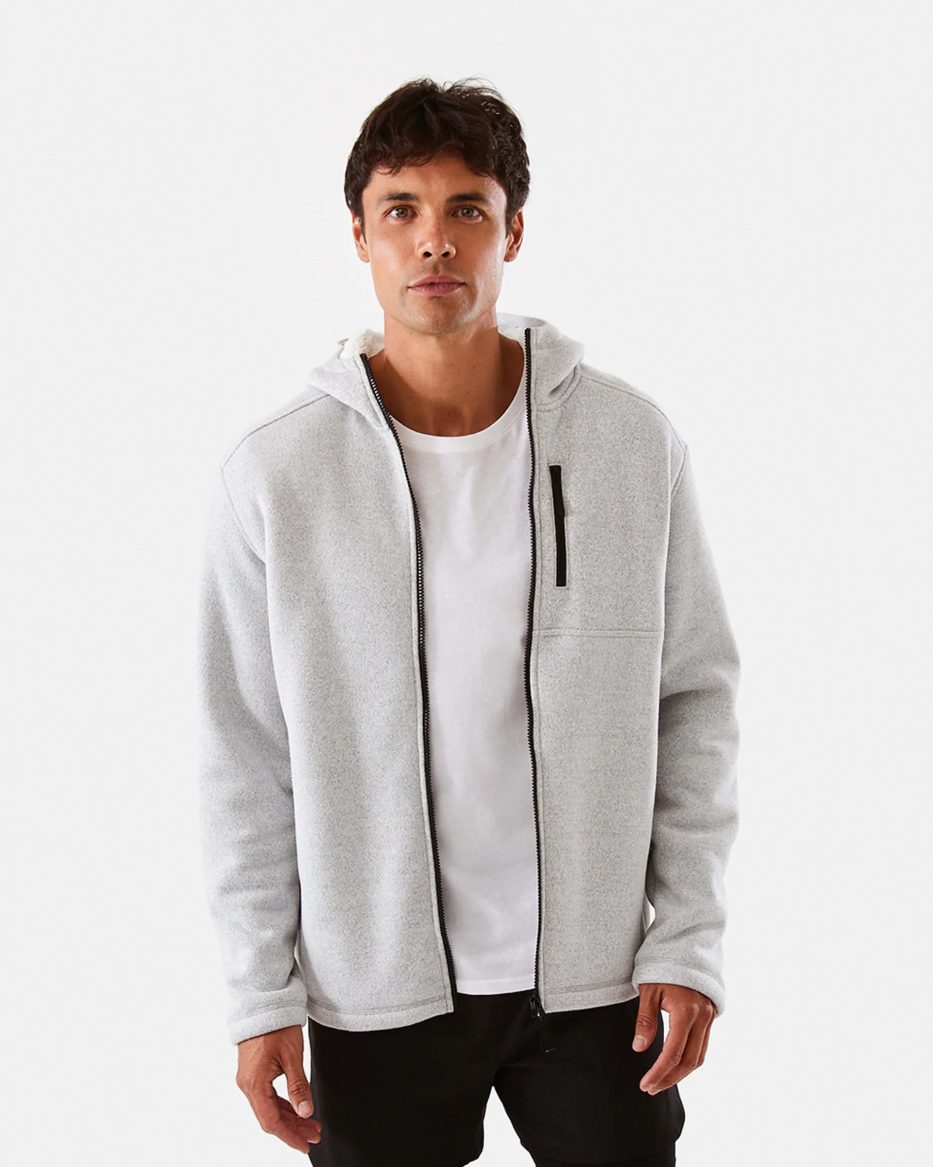 Active Mens Knit Sherpa Jacket