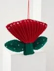 Christmas Shop Felt Ornament, Pohutukawa