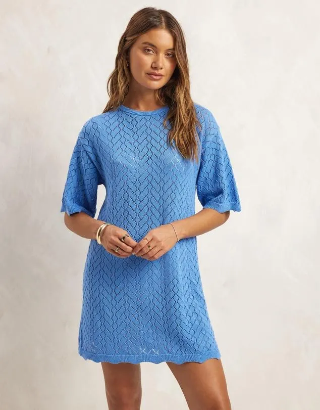 Organic Cotton Relaxed Knit Mini Dress