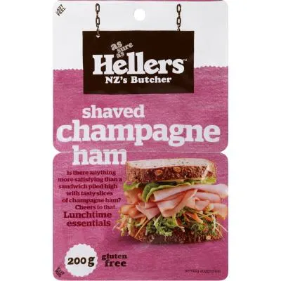 Hellers Shaved Champagne Ham