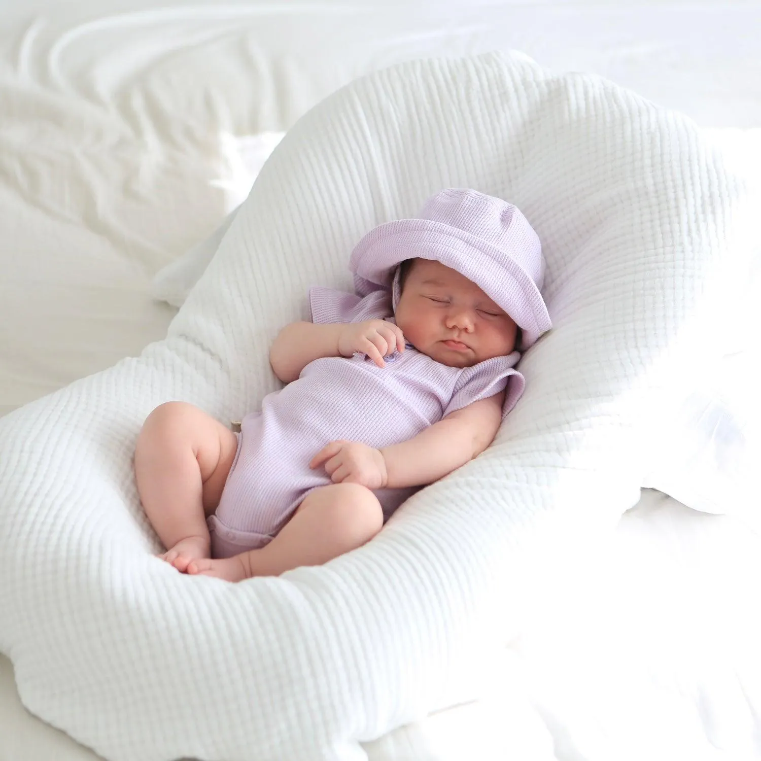 Summer Bodysuit & Sunhat - Lilac
