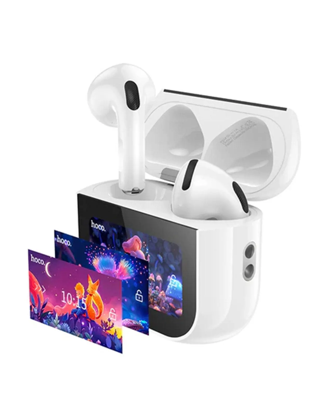 Hoco TWS Bluetooth Earbud LCD Touch Screen (EW82) - White