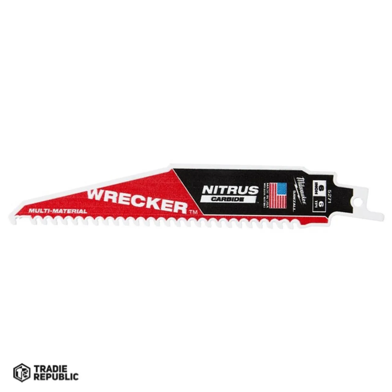 Milwaukee Sawzall The Wrecker With Nitrus Carbide Teeth Demolition 150MM 6TPI Blade 1 PK