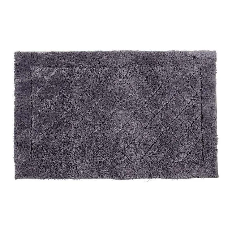 KOO Diamond Bath and Contour Mats Charcoal