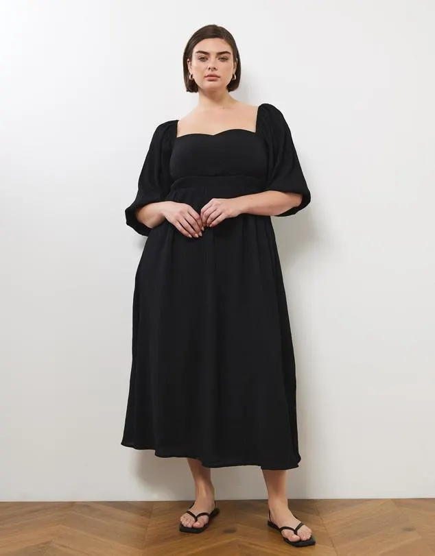 Stafani Textured Midi Dress