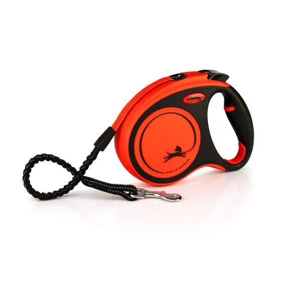 Flexi Xtreme Dog Lead Tape Black Orange M 5m