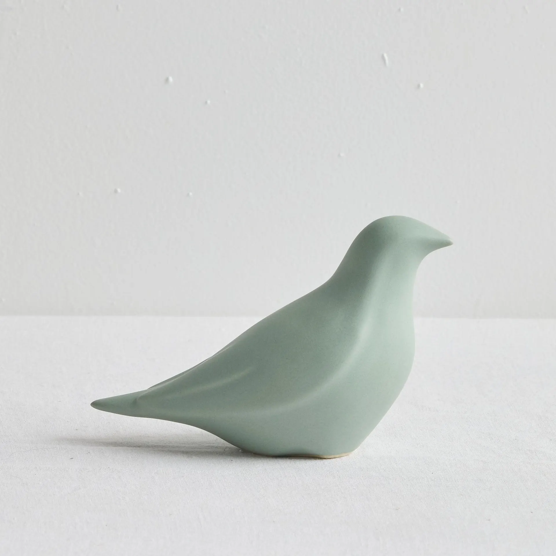 Perched Bird Object - Tall - Mint