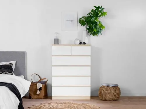 Jolt Tallboy Drawers - Natural / White