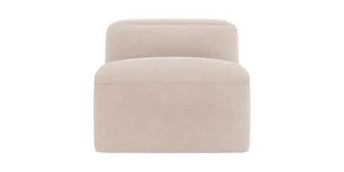 Madison Modular 1.5 Seater Armless Chair with Adjustable Headrest in Fabric