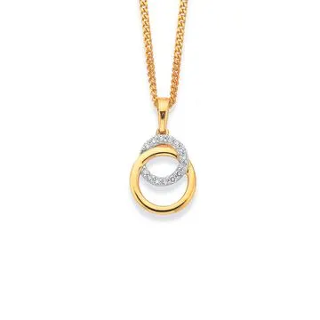 9ct, Diamond Pendant TDW=.10ct