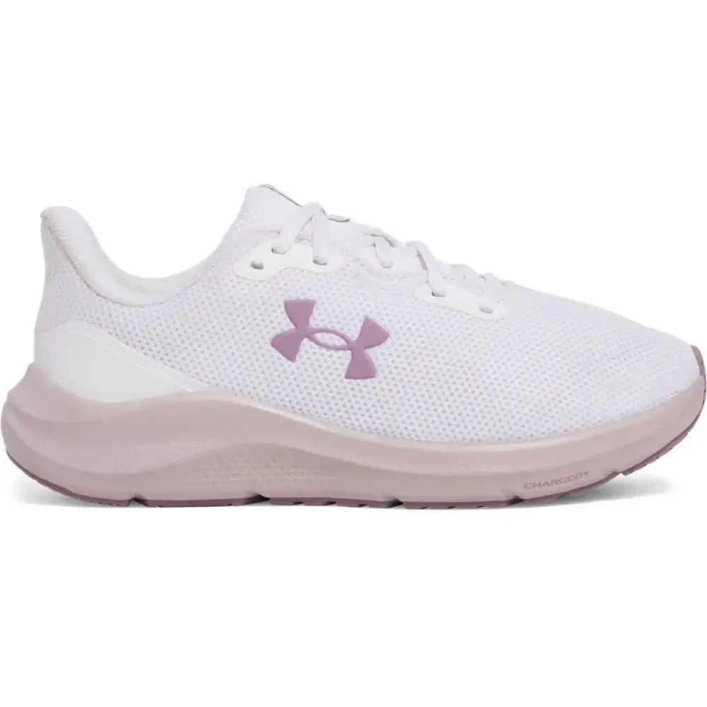 Under Armour® Womens Charged Pursuit 4 Running Shoes White/White/Purple Prime