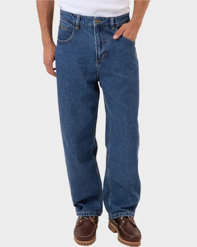 MENS BEHIND IT ALL BIG SLACKER DENIM JEANS