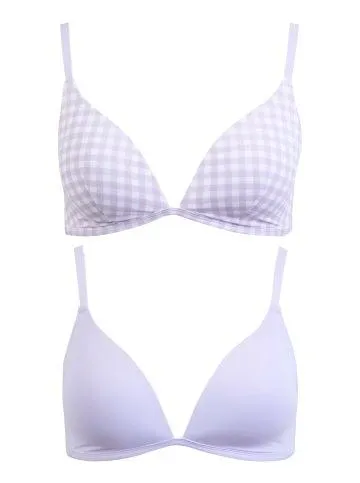 Women's 2 Pack Wirefree Teen Bra in Moonlite Mauve