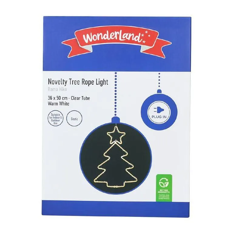 Wonderland Novelty Christmas Tree Rope Light 2m