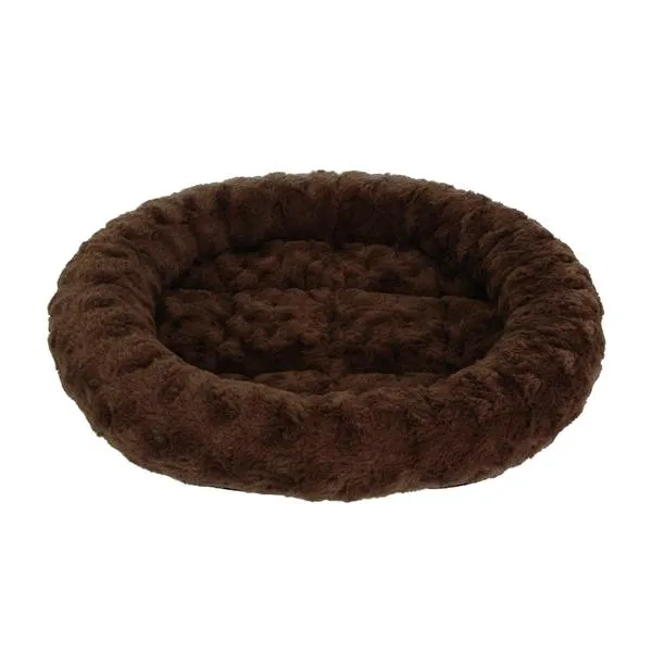 T&T Oval Mocha Swirl Cat Bed