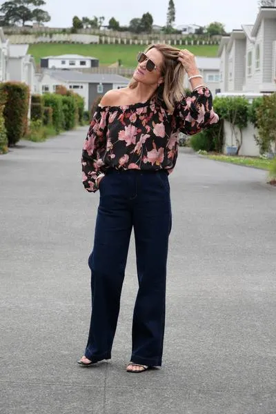 Shine On Label Reign Denim Wide Leg T...