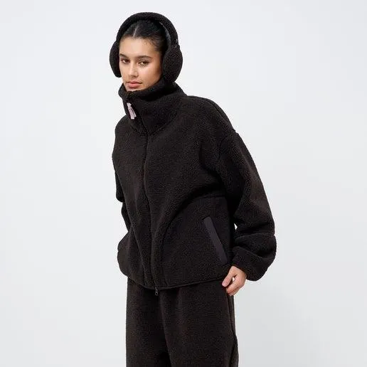 R&R Sport Hampstead Women's Sherpa Fleece Jacket in Brown