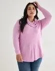 Studio Curve Supersoft Chevron Top, Peony Pink