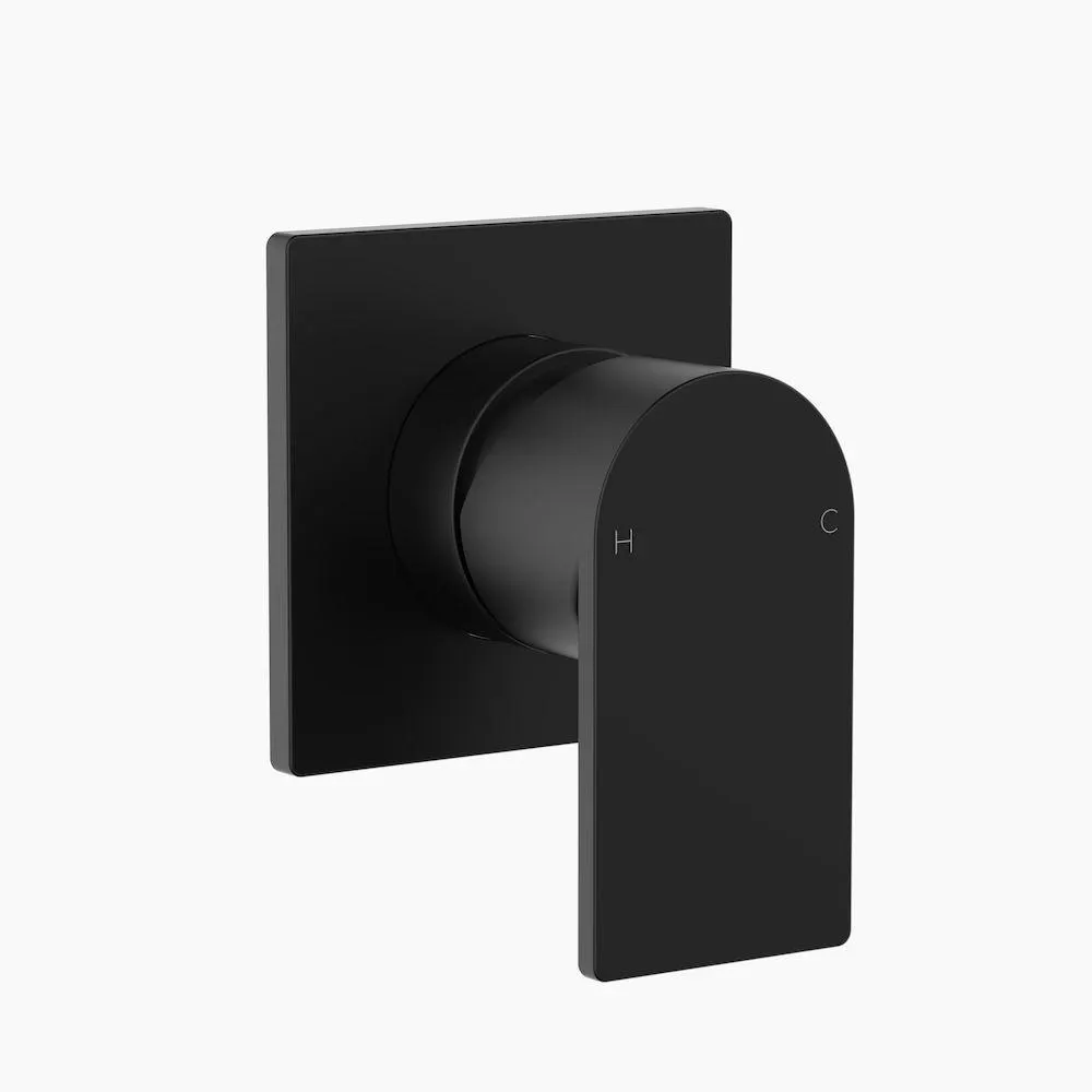 Round Square Wall Mixer Matte Black CL10032.B