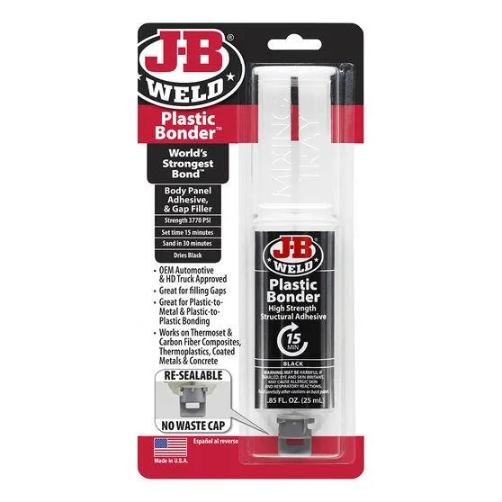JB Weld Plastic Bonder 25mL Black 50139
