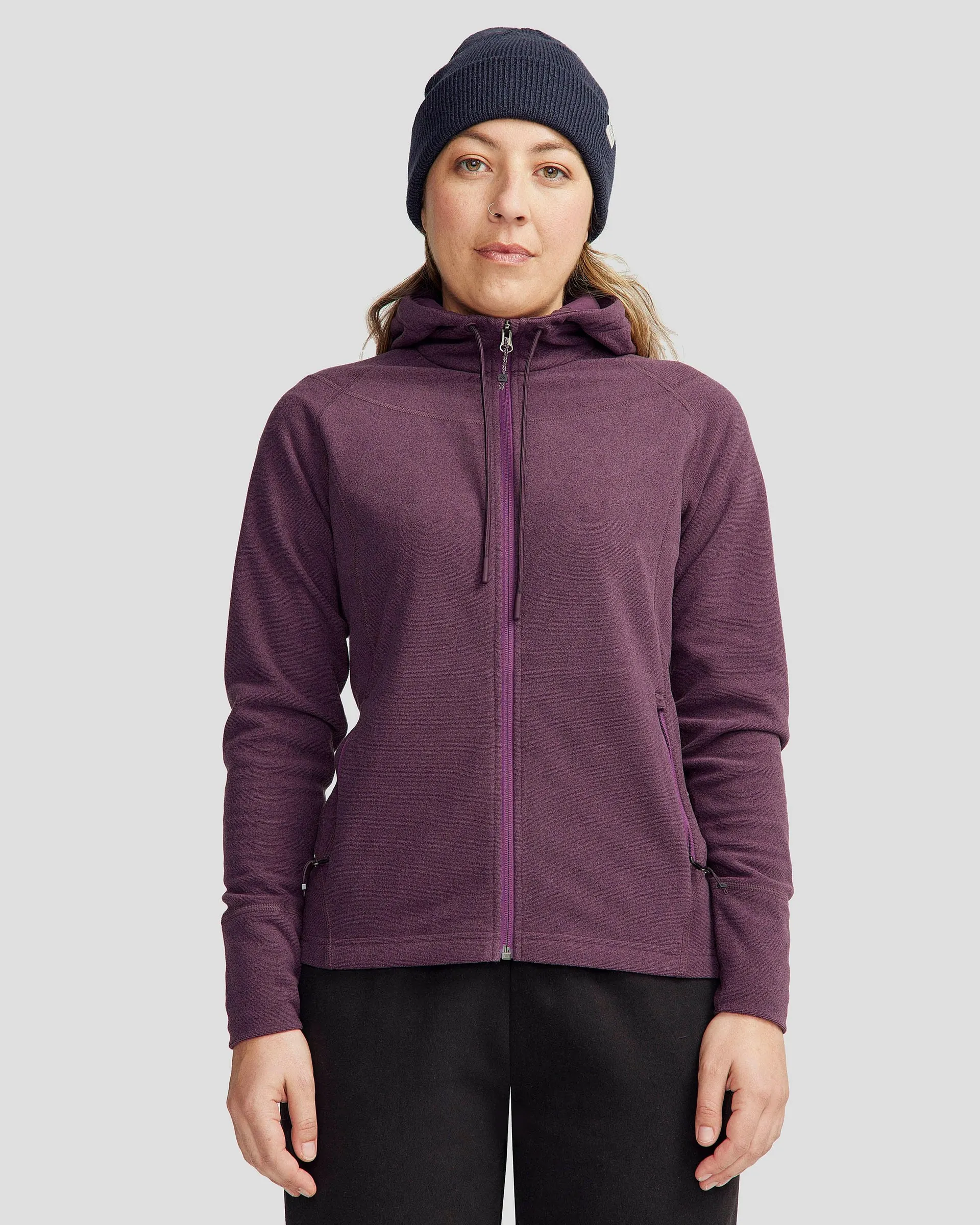 Women's Mt Aspiring Hooded Fleece Jacket - Jam