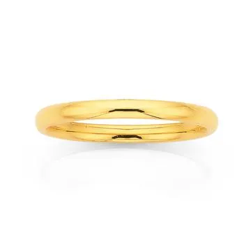 9ct, Comfort Curve Stacker Ring Size P