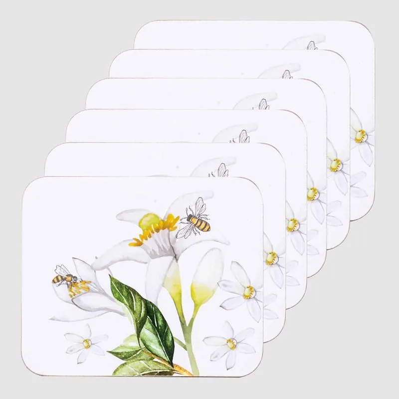 Just Home Manuka Floral Coaster Pack of 6
