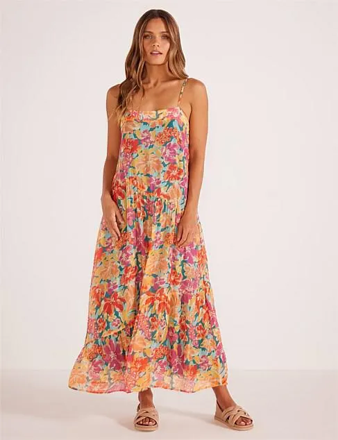 VALLA TIER MIDI DRESS
