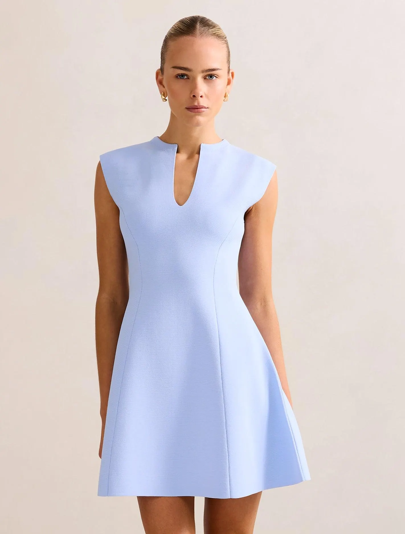 Katerina Crepe Knit Mini Dress