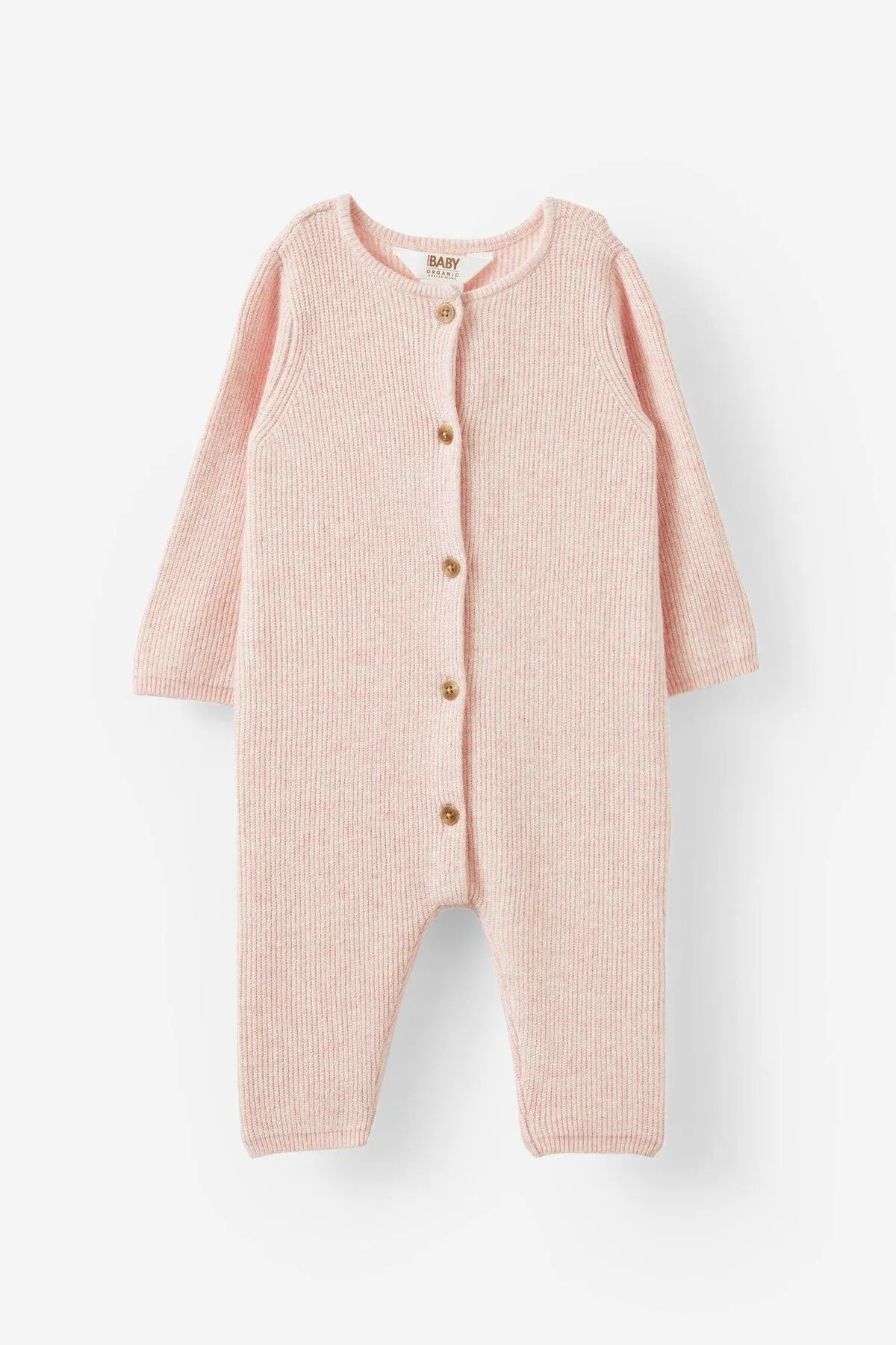 Organic Knit Long Sleeve Romper