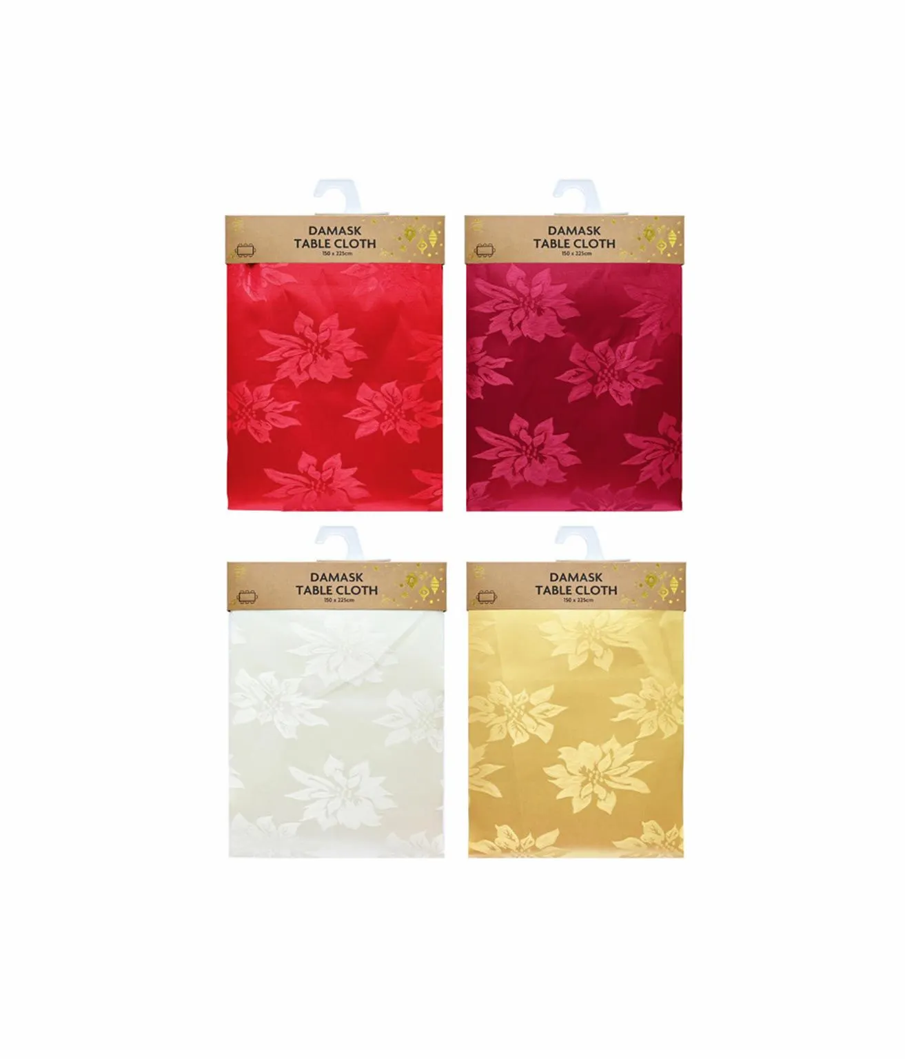 Damask Tablecloth Assorted 150 x 225cm
