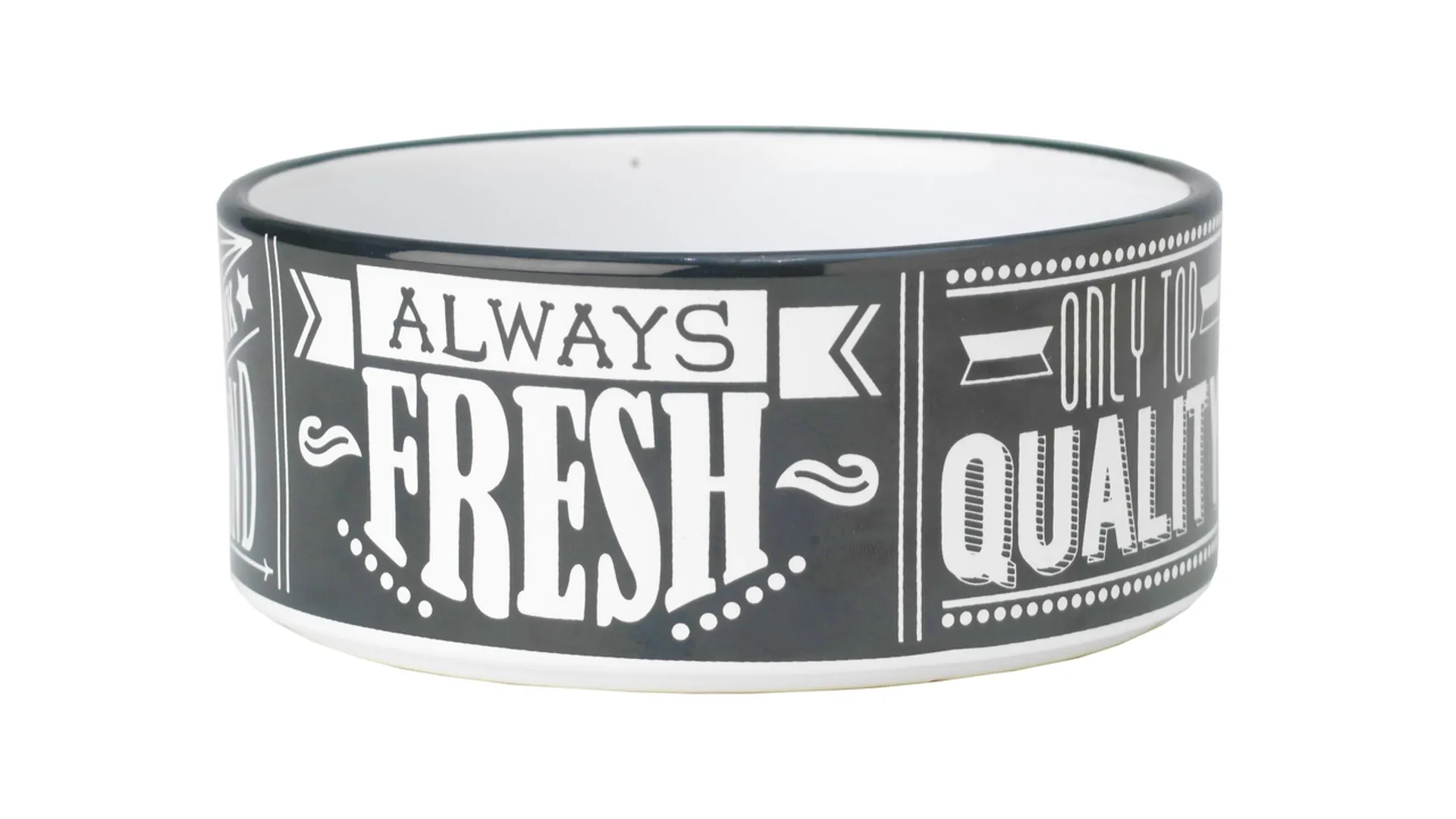 Daily Menu Bowl - Black/White 15cm