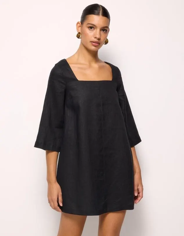 Nora Linen Mini Shift Dress