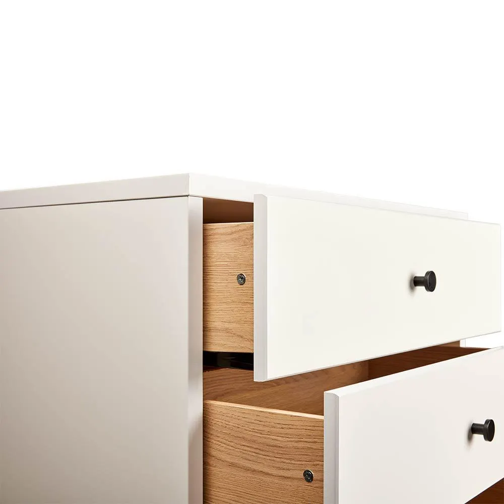 Cubx 4 Draw Cabinet Low, White