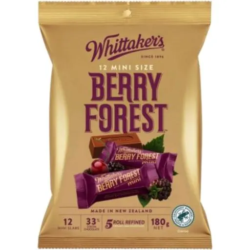 Whittaker's Chocolate Mini Slabs Berry Forest