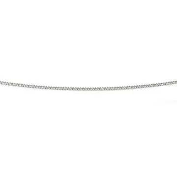 9ct White Gold, 50cm Solid Curb Chain