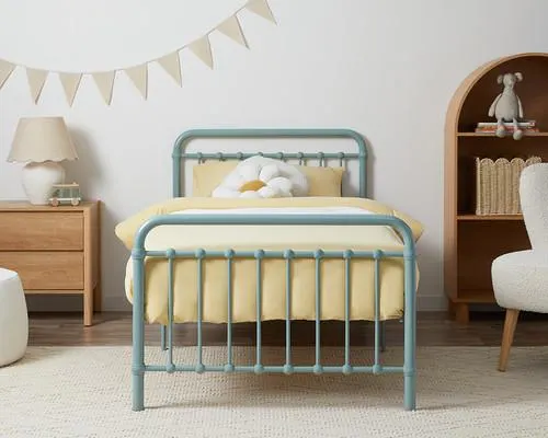Sonata Bed - King Single - Sage Green