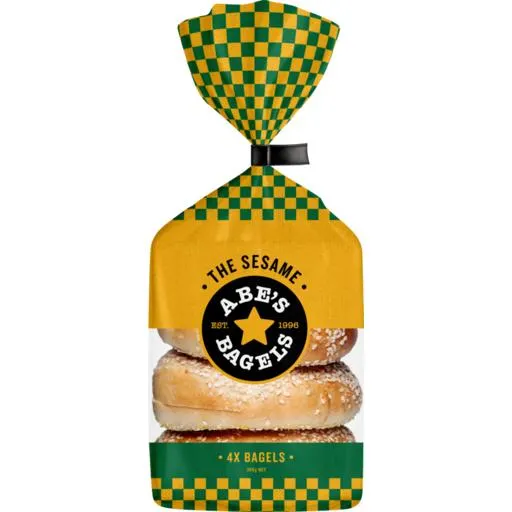 Abes Bagels Sesame Seed 4 Pack