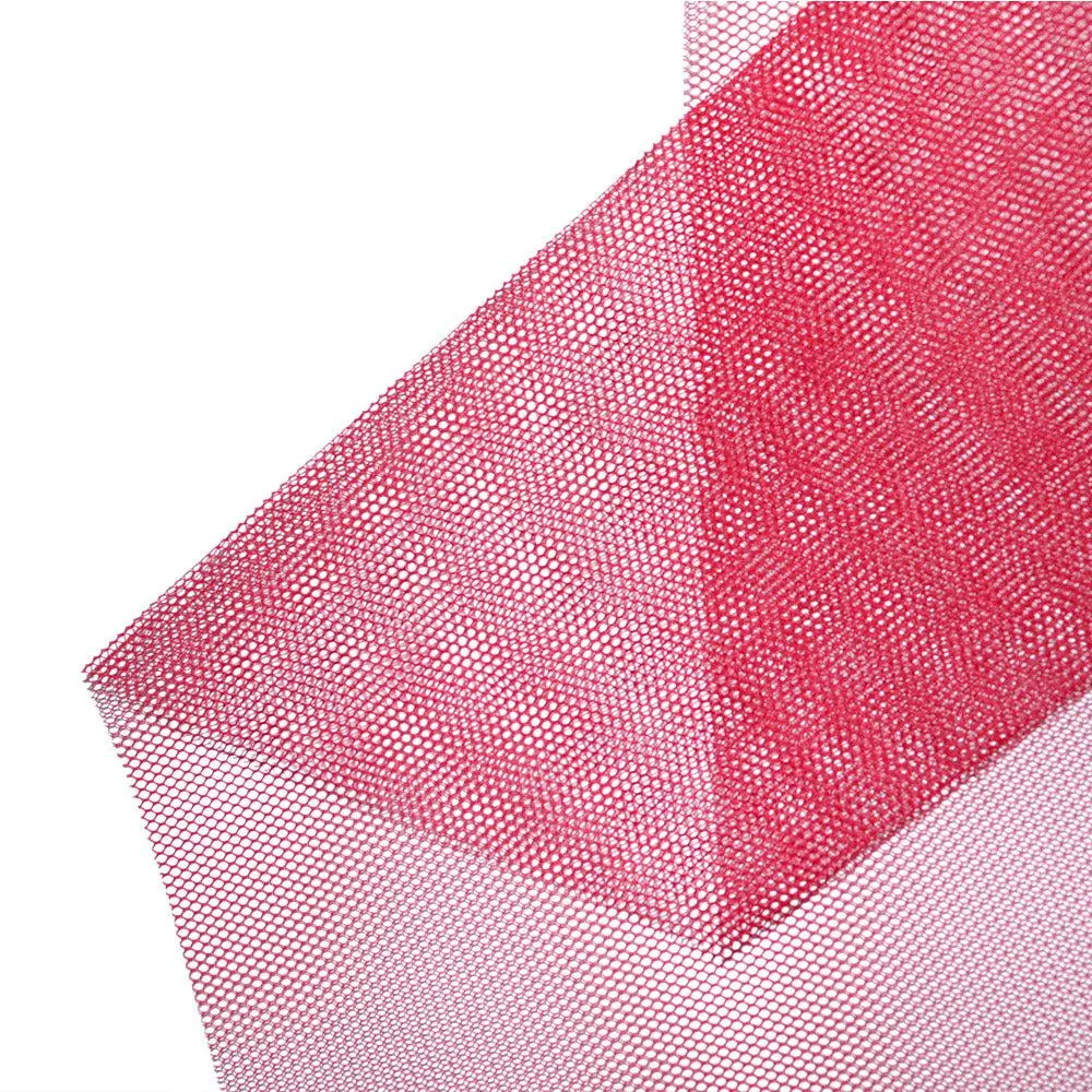 100% Polyester Netting, Red- Width 140cm