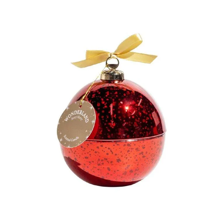 Wonderland Home Bauble Glass Candle 6.7oz Assorted