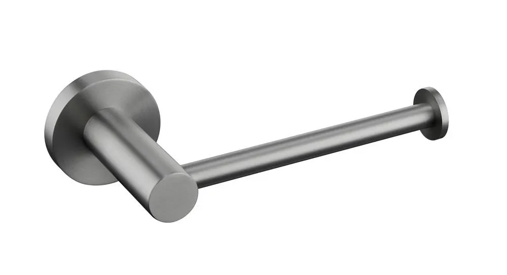 Round Tube Stainless Steel 1908 Toilet Roll Holders Gun Metal
