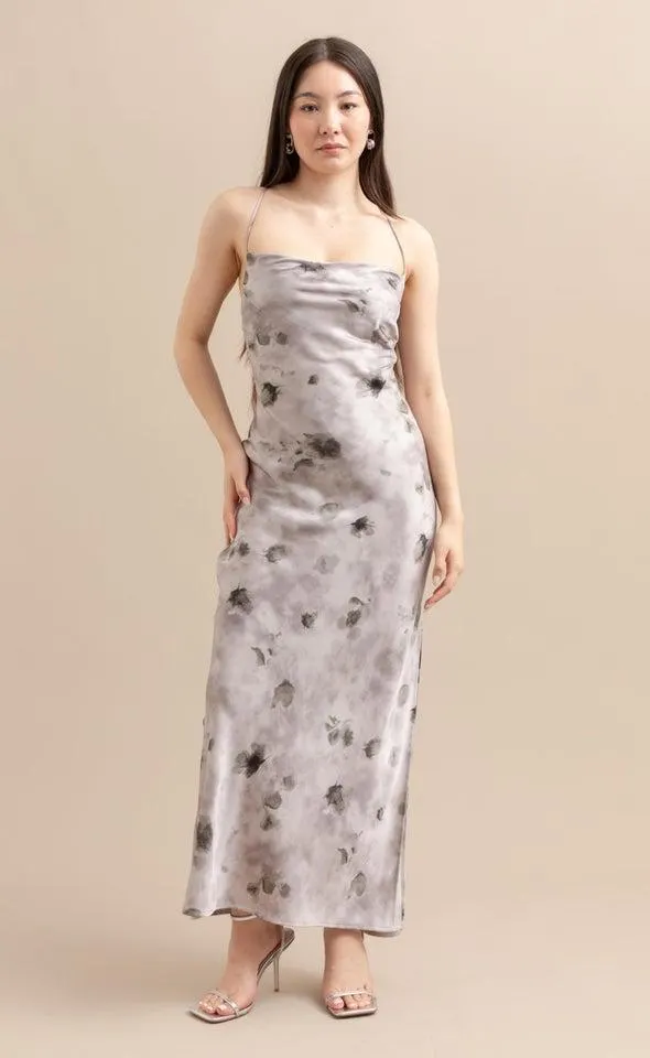 Satin Low Cross Back Maxi