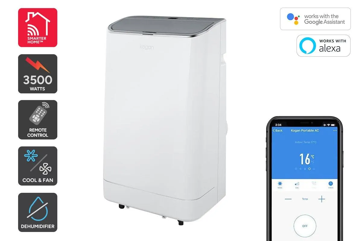 Kogan SmarterHome™ 3.5kW Portable Air Conditioner (12,000 BTU)