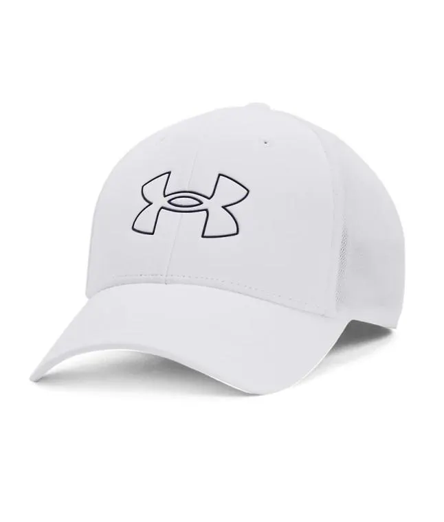 Under Armour® Mens Iso-Chill Driver mesh Adjustable Cap White/Midnight Navy