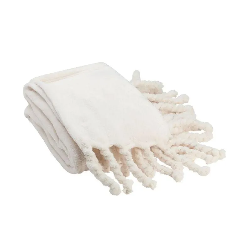 Living & Co Plush Throw Natural 127cm x 152cm