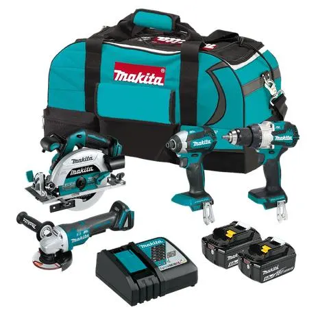 Makita LXT Cordless Brushless Combo Kit 4Pc 18V 5Ah