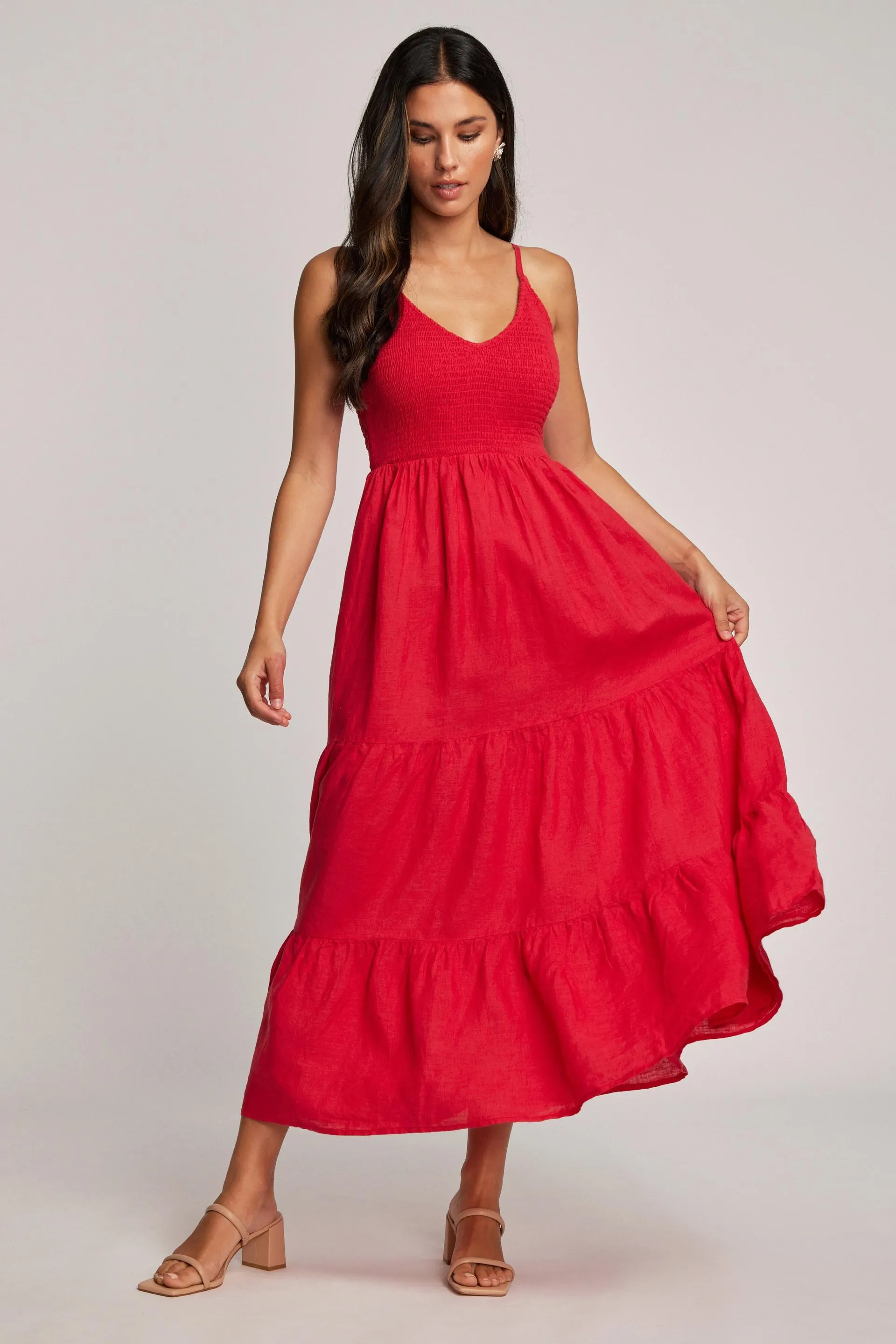 Juliet Linen Tiered Dress