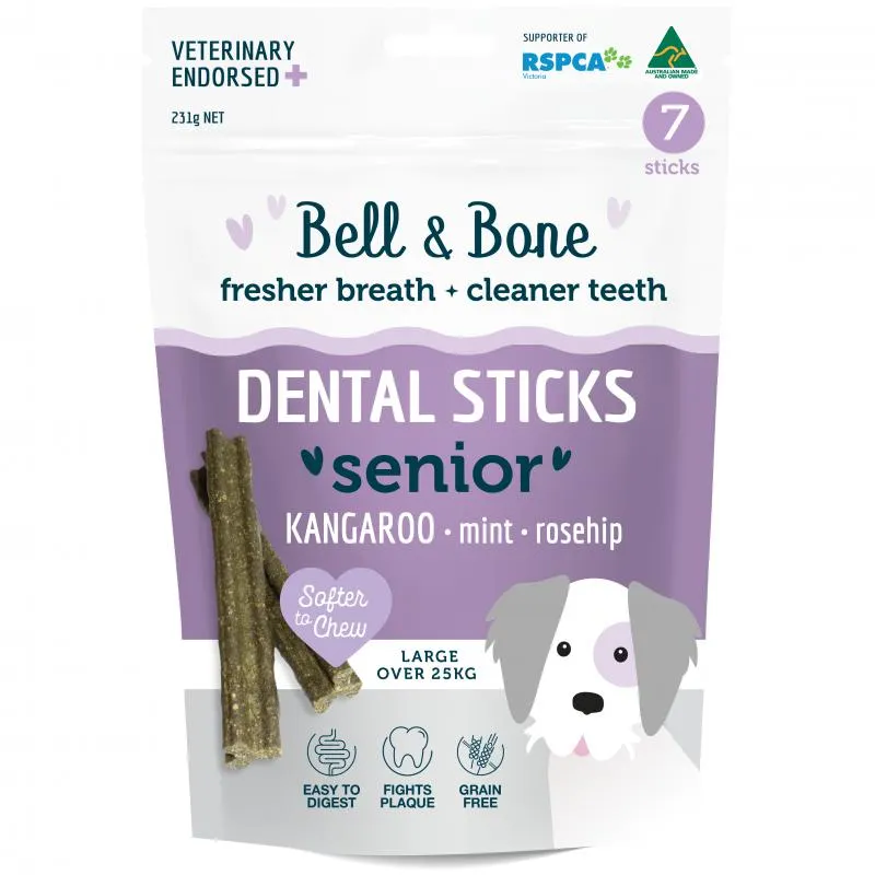 Bell & Bone Kangaroo Senior Dental Stick Dog Treats